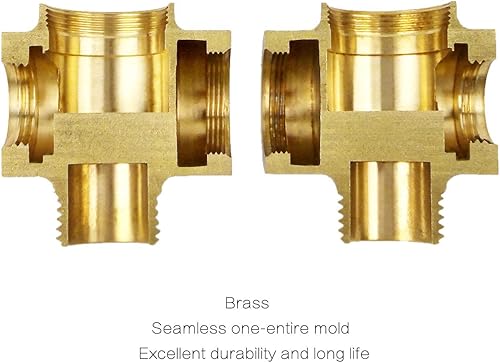 Miniatura 2 de Desviador de brazo de ducha de latón macizo 100%, válvula desviadora de ducha G 12 de 3 vías para cabezal de ducha de mano y desviador de cabezal de