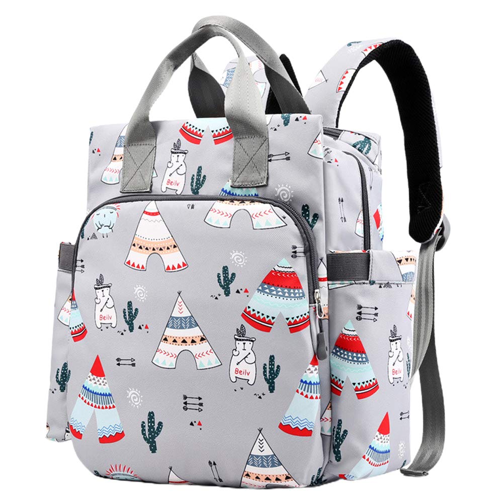 Mumienschultertasche für Mütter Praktischer Organizer Dunkelgrau für Unterwegs mit Großem und Feuchtigkeitsbeständigem