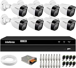 Kit 8 Câmeras Intelbras VHD 1130 B HD 720p 2.8mm Visão Noturna 30m Resistente à Chuva IP67 + DVR Intelbras MHDX 1208 8 Canais