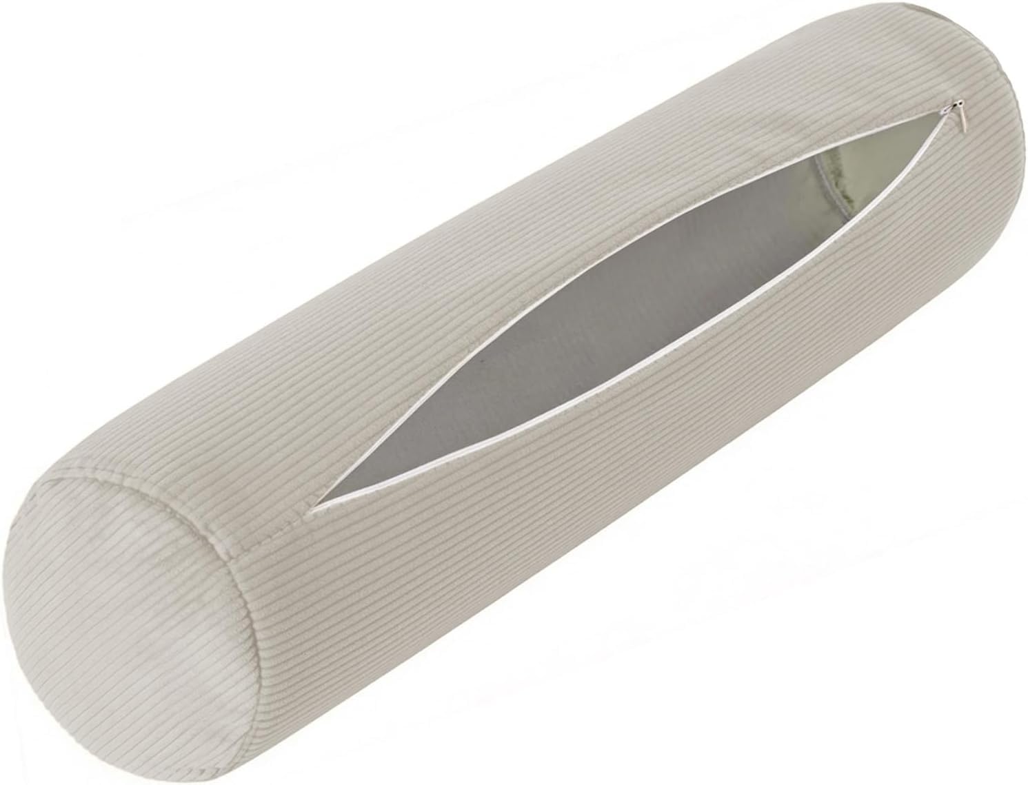 Neck Roll Pillow Case Cover Only - Cervical Pillowcovers with Zipper Cylinder Soft Bolster Pillowcases for Cylindrical Cushion(2,50x12cm/20x5")