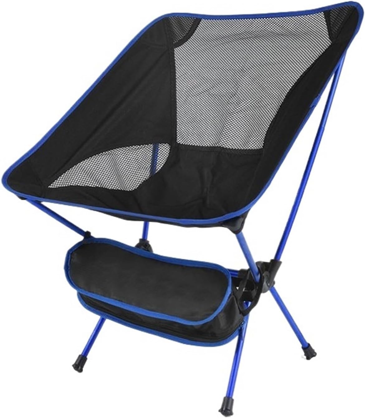Folding Chair Ultralight Detachable Portable Lightweight Extended Seat Fishing Camping Home BBQ Garden Hiking(Long-Blue)