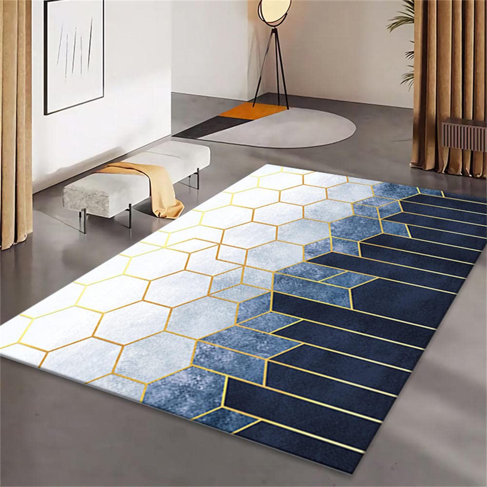 Tapis moderne chambre bébé fille design géométrique 3D