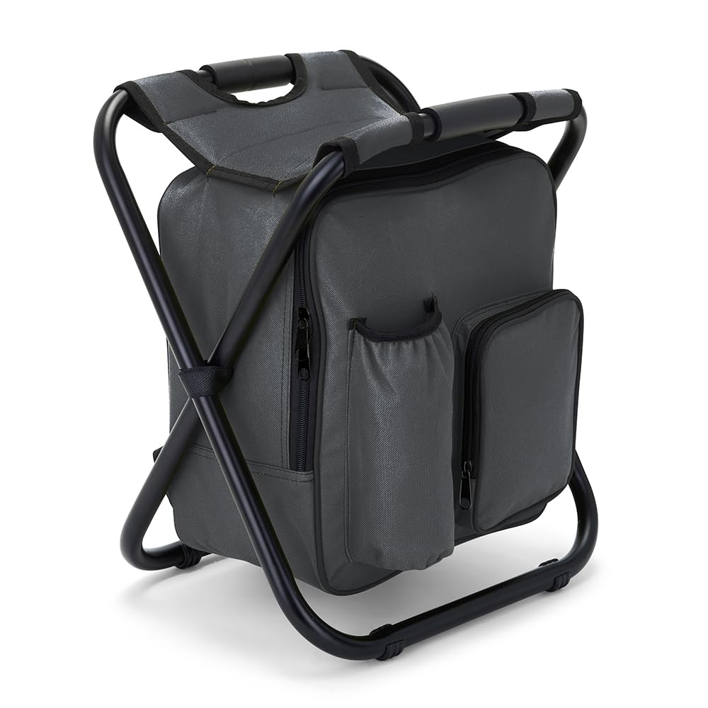 Livoo – Chaise Sac à Dos Isotherme SEP140G – 3 en 1, 15L, Jusqu’à 150 kg, 600D, Gris
