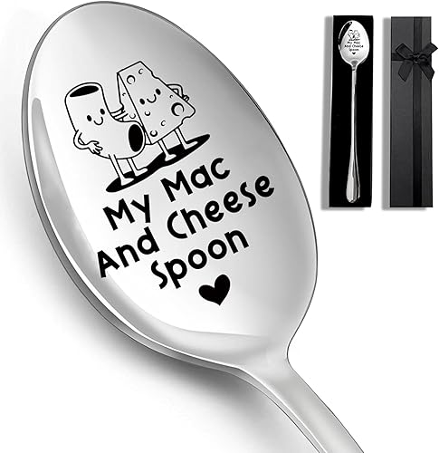 KISJO My Mac and Cheese Spoon - Divertida cuchara de acero inoxidable para adolescentes, niños y hombres, ideal para café, té, postres, cumpleaños, KISJO My Mac and Cheese Spoon - Divertida cuchara de acero inoxidable para adolescentes, niños y hombres, ideal para café, té, postres, cumpleaños,