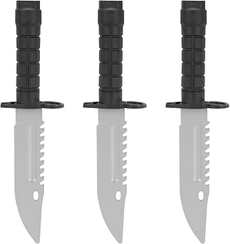 3 Pcs Toy Plastic Daggers Set - 9 Inch Knives with Rings for Safe Kids Pretend Play, Costume Adventures, Extra Fun Included