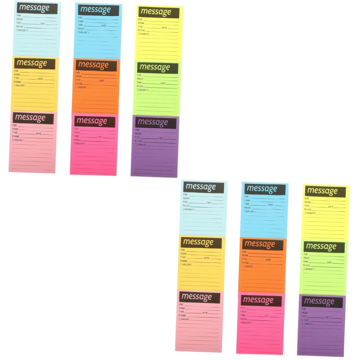 DOITOOL 2 Pezzi Blocchetti Memo Adesivi Colorati Fluorescenti Portatili Note Rimovibili per Scuola e Ufficio Carta Qualità per e Pianificazione