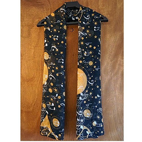 Musical Notes Scarf - Music Teacher Christmas Gift, Brown4