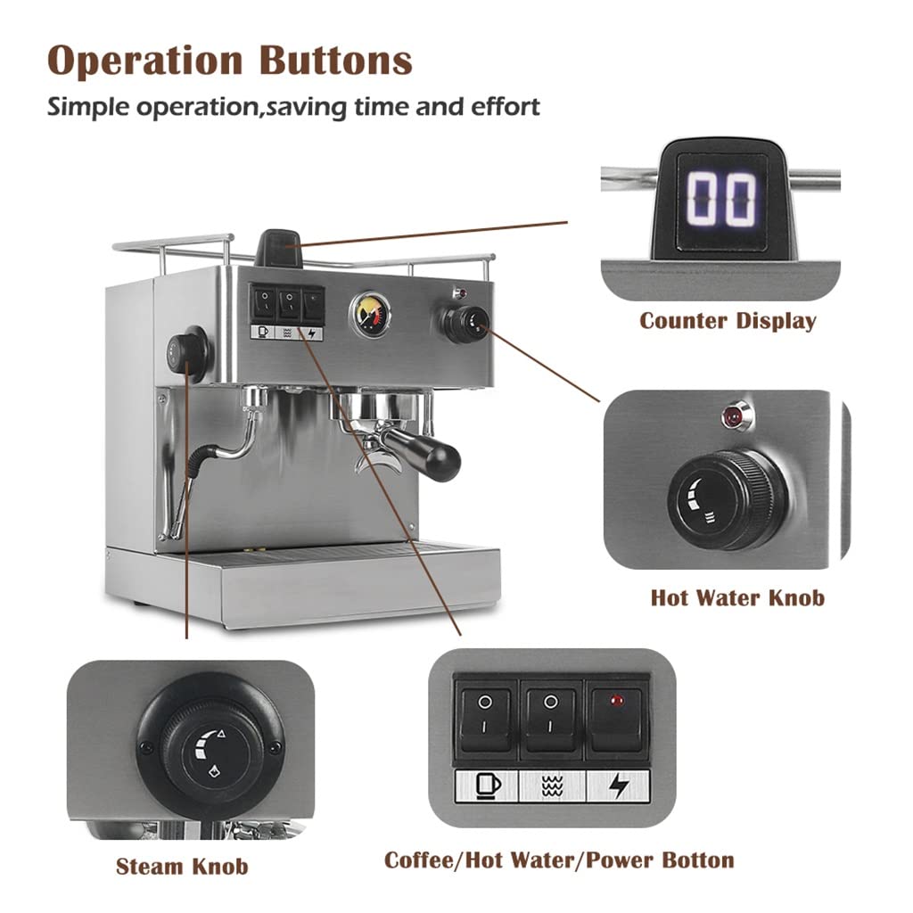 GaRcan Macchina per il caffè Montalatte Elettrodomestici da Cucina Schiuma elettrica Cappuccino Caffettiera (Colore : A, Dimensioni