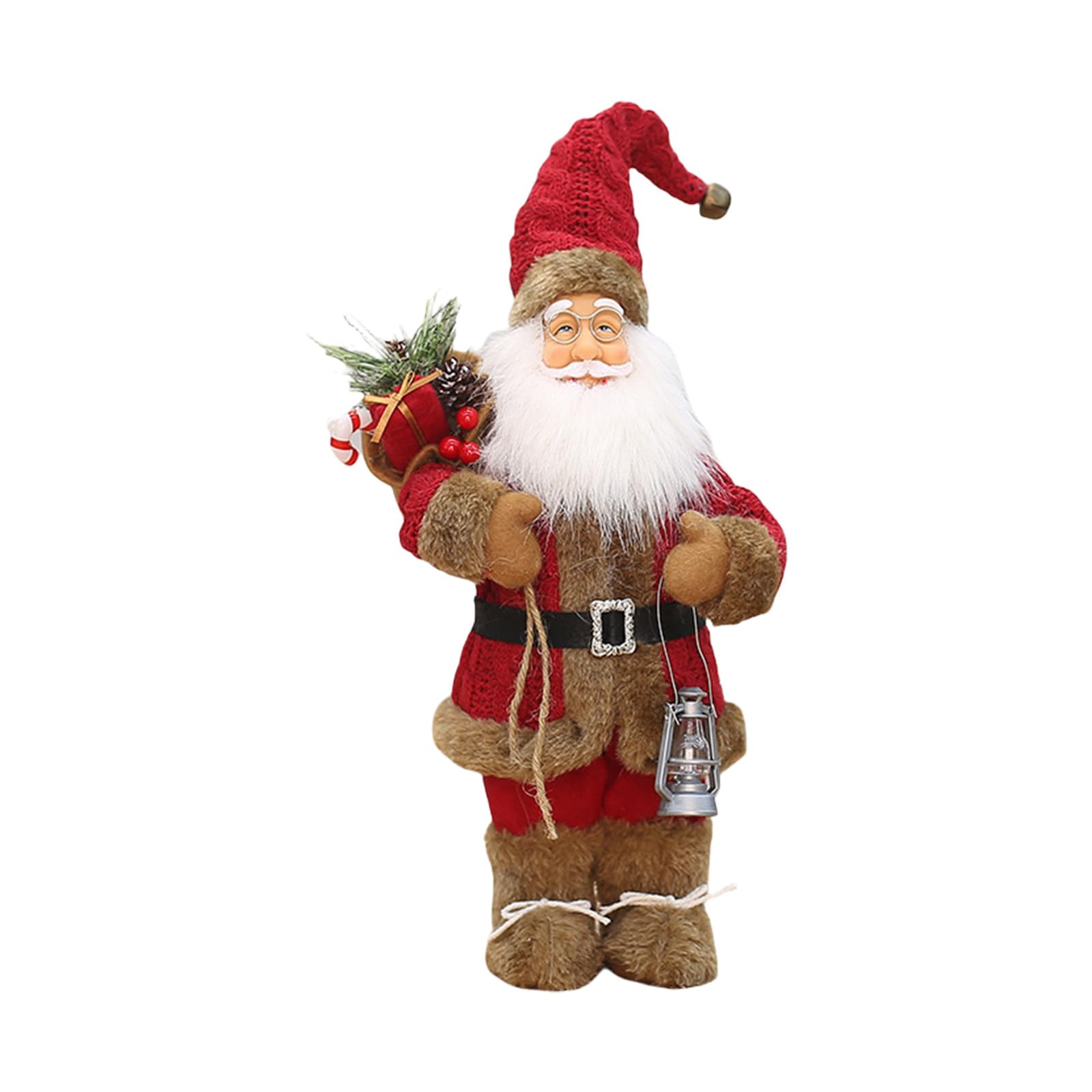 Xjdzineq 12Inch Santa Figurine Christmas Decoration for Indoor Outdoor Holiday Party, Mantle Shelf Desktop Festive Display Resin Santa Figurine Holiday Decoration