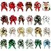 UNOMOR Christmas Gift Pull Bows, 24PCS Different Patterns Present Wrapping Bows for Christmas Holiday Decoration