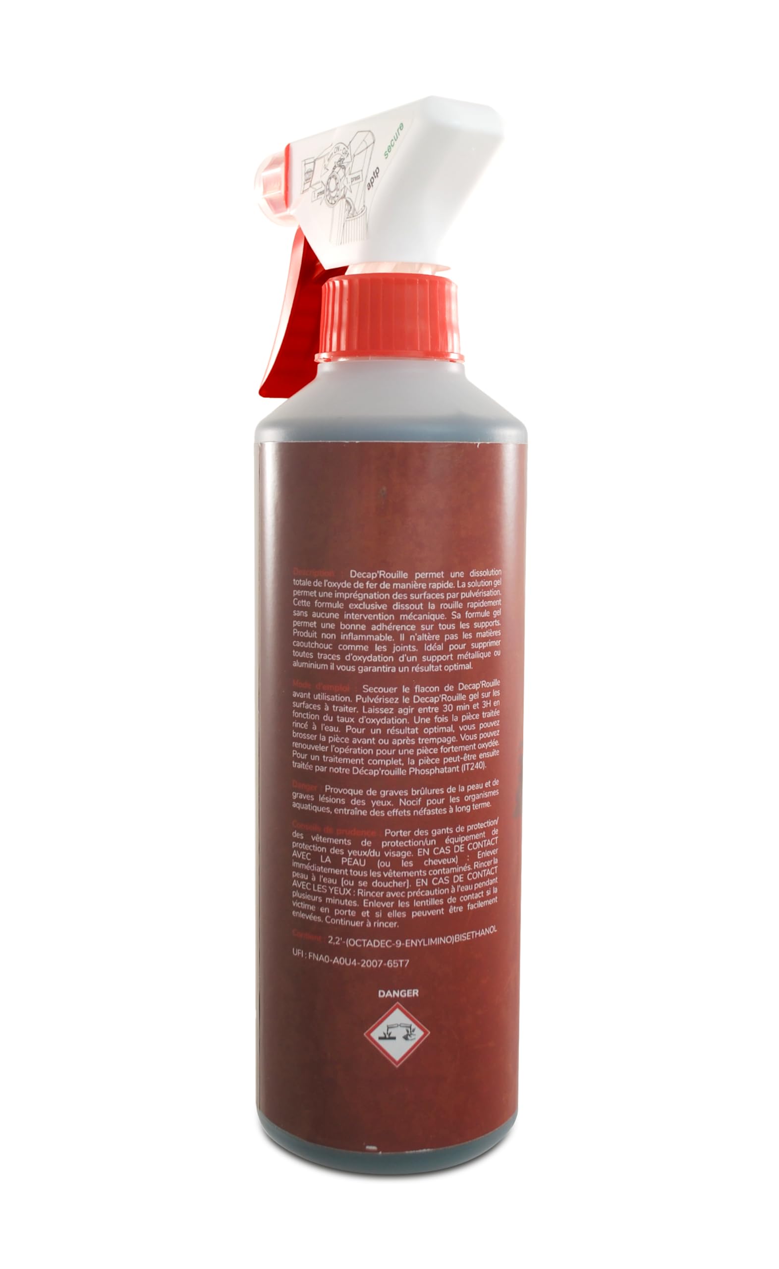 Décapant Rouille en Gel Spray 500 ML - IRONTEK | IT238 | Dissolvant Haute Efficacité | Dissout la Rouille Rapidement | Métaux Fer Acier | Anti-Rouille et Convertisseur de Rouille