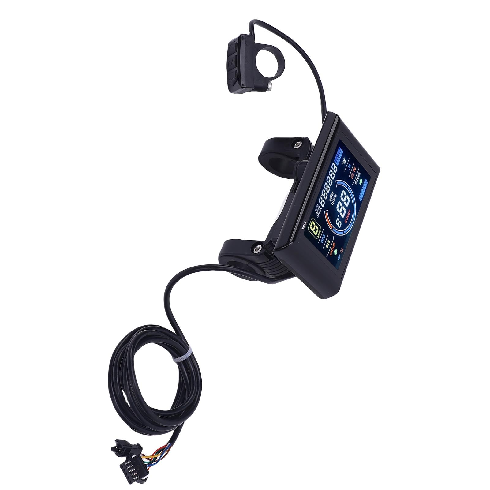 Jiawu Display LCD per Bici Elettrica, Tachimetro per Bici Colorato Impermeabile DC 24V 36V 48V, Computer da Ciclismo con Scheda NFC per Bicicletta Elettrica e Scooter