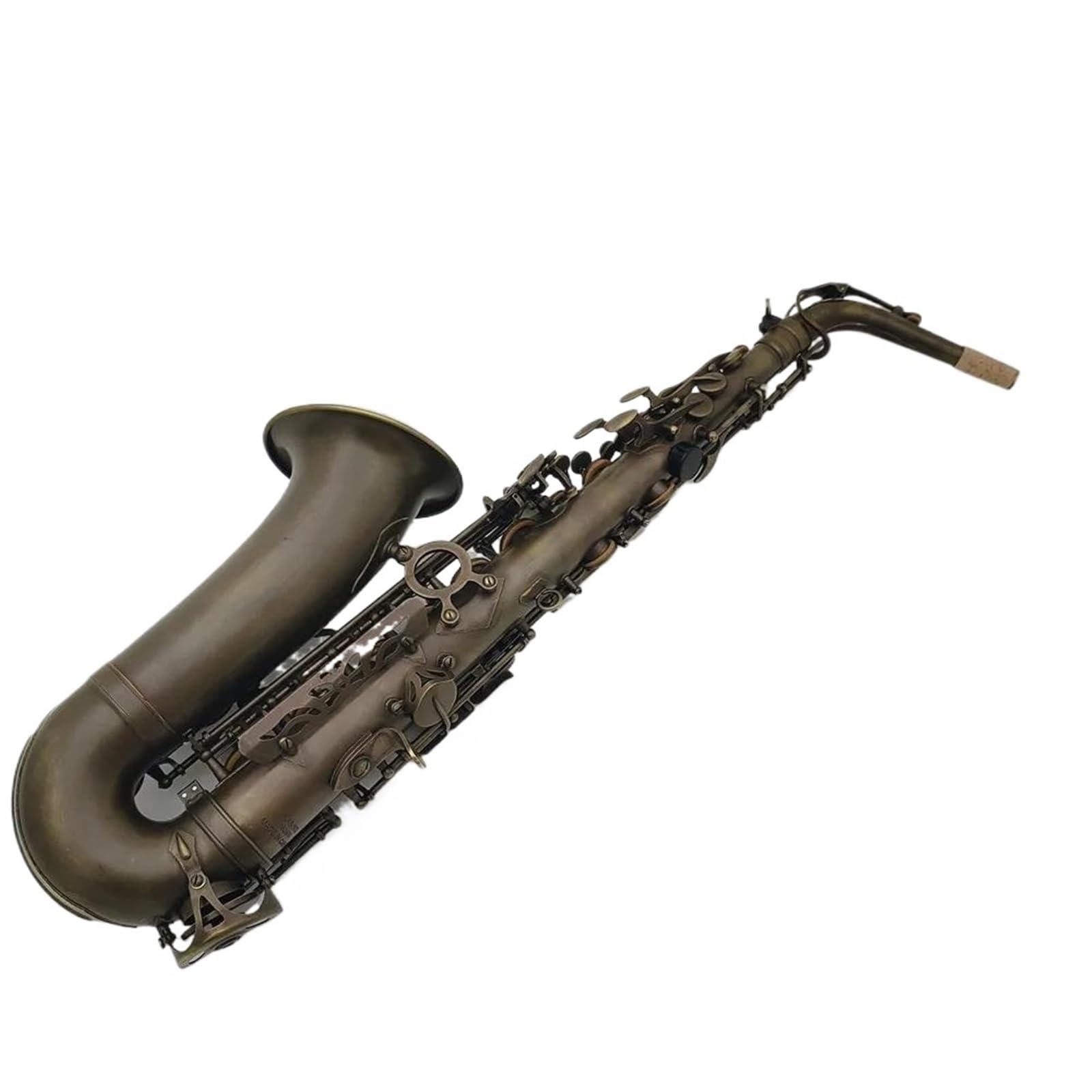 Saksofon Altowy Eb Tune Brązowy, Zabytkowy Instrument Dęty Drewniany Z Akcesoriami Do Futerału profesjonalny Saksofon (Color : Leather bag)