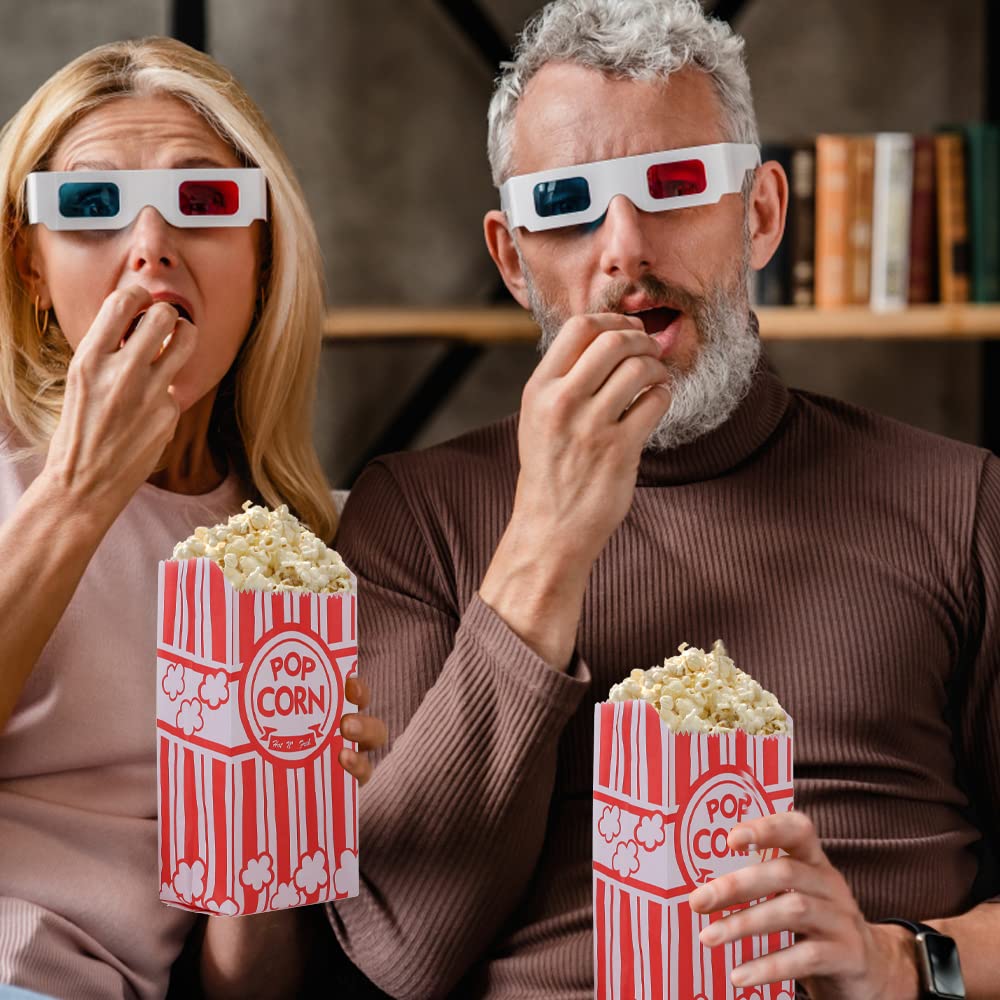500 Stück Popcorntüten für Partys | Einweg-Papier-Popcornhüllen, klein, 28 g, ideal für Weihnachten