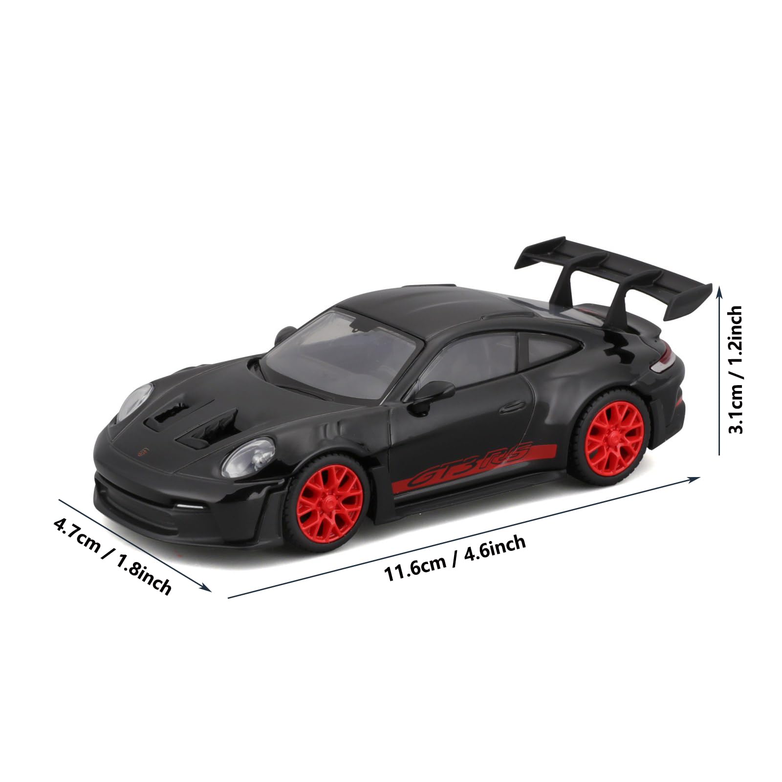 Amazon.com: HTLNUZD 2024 New 1/43 911 GT3 RS Black Alloy Miniature