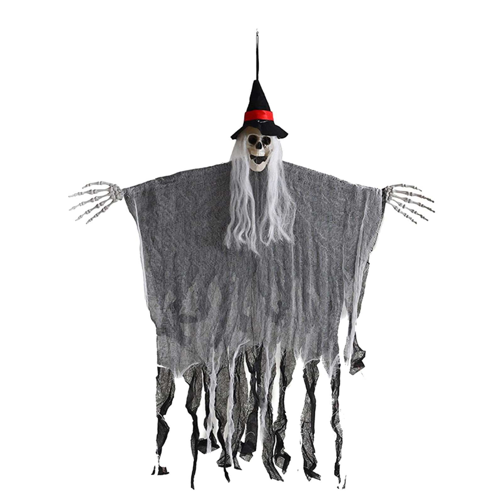 PANGBOER Halloween Hanging Skeleton Decorations Eye Catching Skull Head Ornament Terrifying Festives Embellishment for Outdoor Festives Ornament