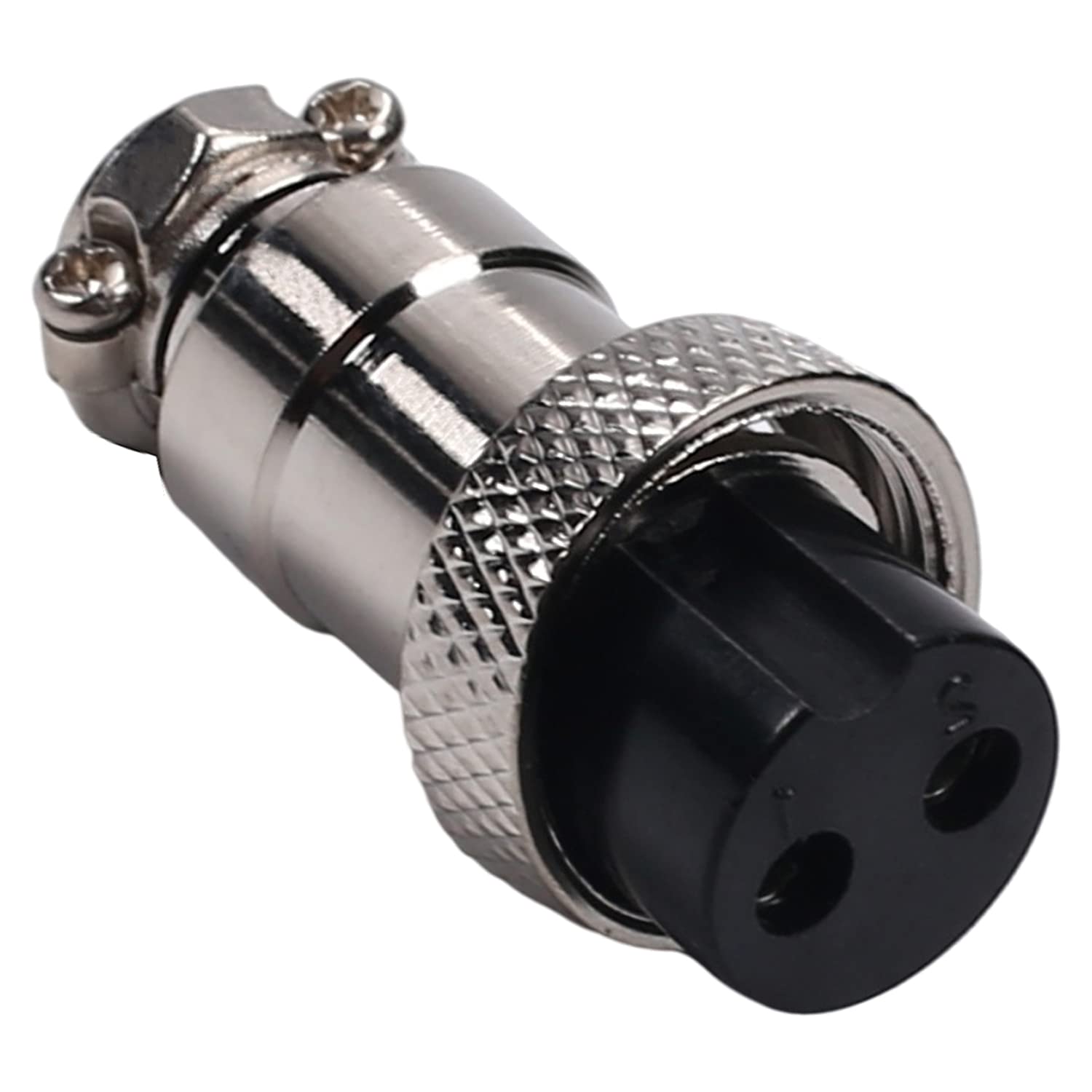 Heyiarbeit Aviation Connector 6P 15A GX25-6 Waterproof Male Wire Panel Power Chassis Metal Fittings Connector Aviation Silver