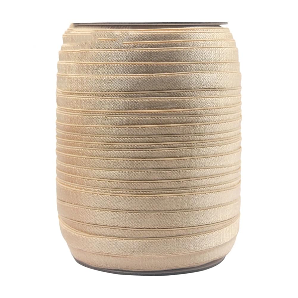Gumki do szycia, Elastyczna taśma do biustonosza z nylonu Spandex, do samodzielnego szycia, wielokolorowa, 10 mm, 50-100 jardów(Tan,50 Yards)