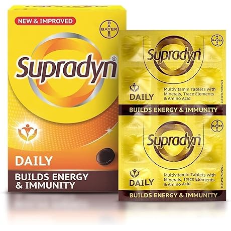 Supradyn Daily Multivitamin Tablets | Nutritional Immunity & Energy Support Formula for...