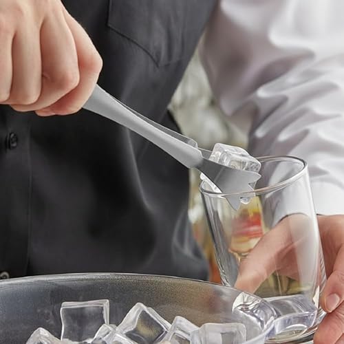 Miniatura 3 de Soro Essentials - Juego de 3 pinzas de acero inoxidable para hielo de 7 pulgadas - Pinzas para servir hielo, pinzas de cocina, aperitivos para café,