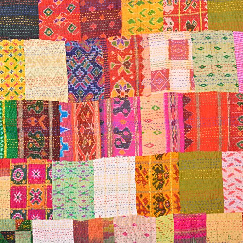 Couvre-lit patchwork en soie multicolore pour sublimer votre chambre à coucher