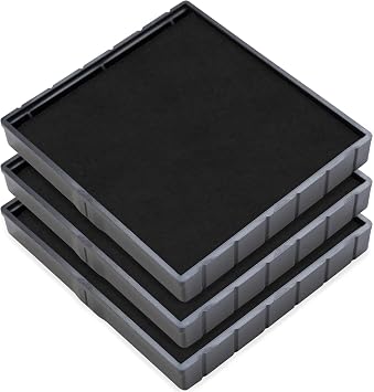 COLOP E/Q43 Non-Toxic, Water Based Premium Replacement Pad for Printer Q43 Stamp - Pack of 3 - Black