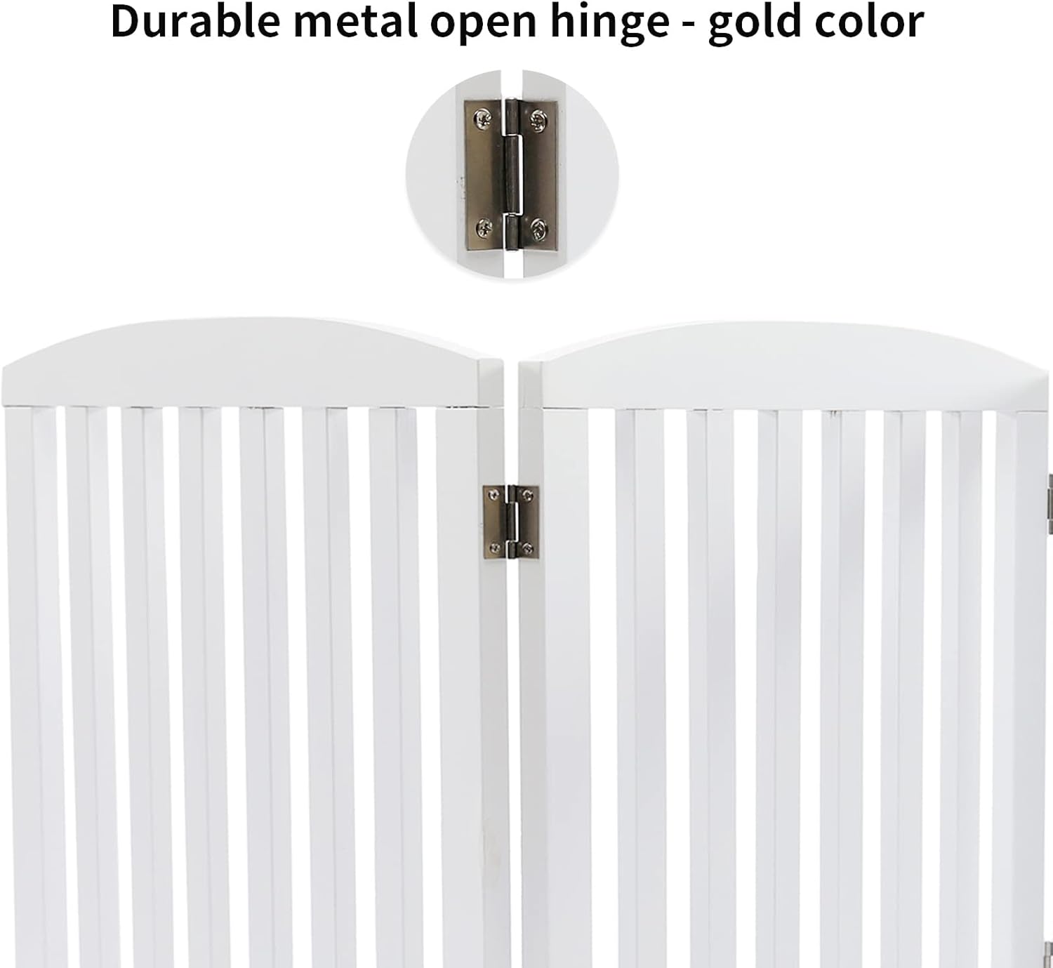 Dog Gates for Doorways Pet Gate Freestanding Pet Gates for Dogs for Wooden Dog Gate Indoor Extra Wide for Stairs,House,Foldable,Adjustable Cardinal Gates 24in Height 3 Panel White