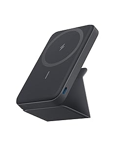 Anker 622 Magnetic Battery (MagGo), 5,000mAh Foldable Magnetic Wireless Portable Charger with Stand and USB-C Port (On The Side), Magsafe-Compatible for iPhone 16/15/14/13 Series