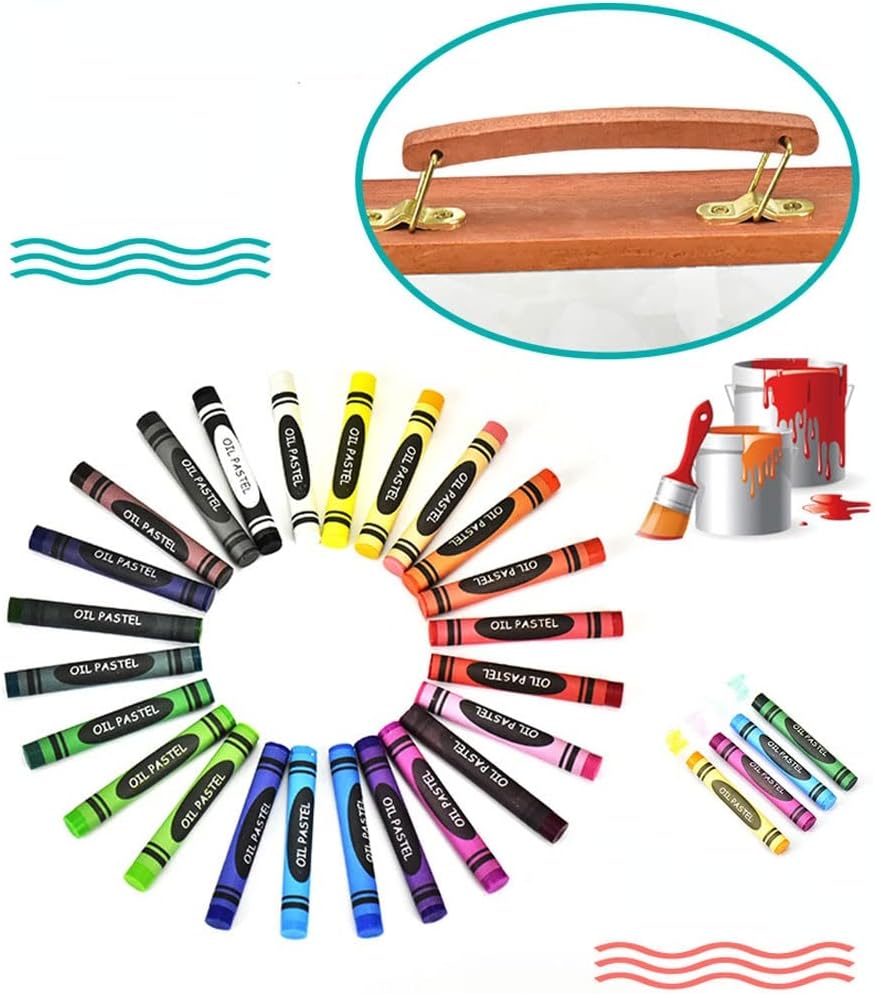 Art Supplies, 188-Piece Wooden Art Set Crafts Kit, Deluxe Kids Art Set, Colored Pencils, Watercolor Cakes, Creative Gift for Kids, Teens, Beginners Girls Boys