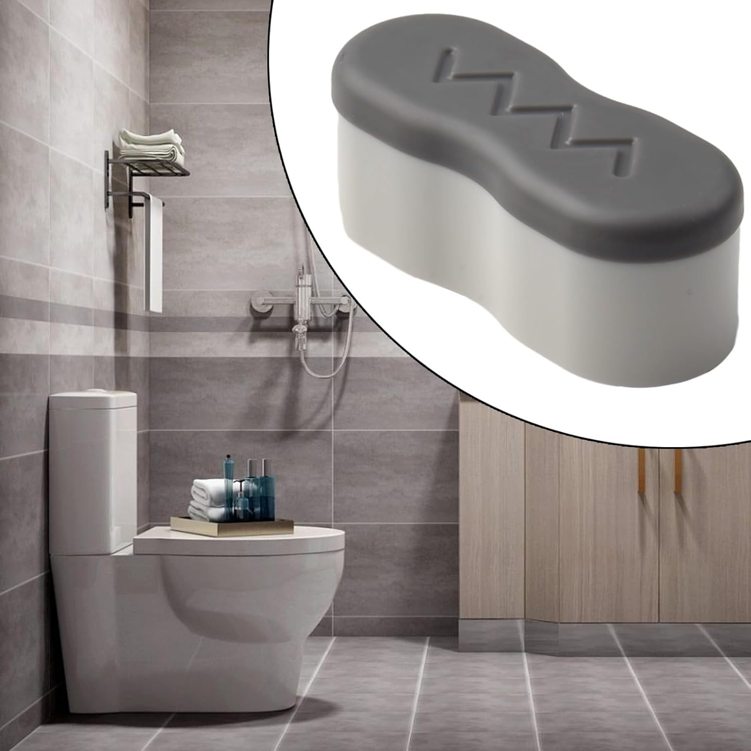 Bathroom Accessories Set of 4 Replacement Toilet Seat Buffers with Secure Attachment