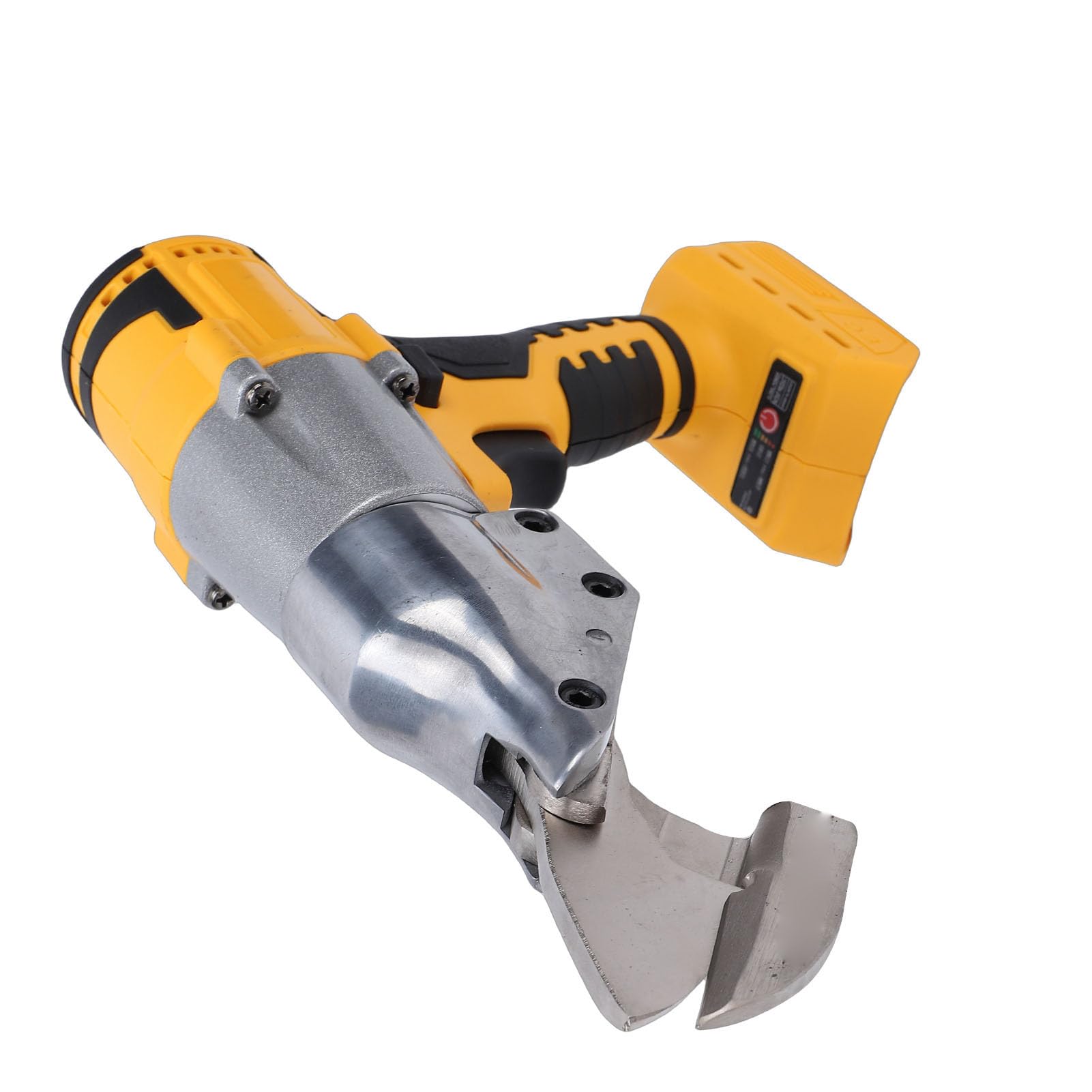 Fdit Tronchesi da Lamiera Senza Fili Testa Rotante 360° Velocità Variabile Cesoie Elettriche per Metallo con Luce LED Indicatore Batteria per Acciaio Inossidabile Alluminio PVC Pelle (Tipo 1)