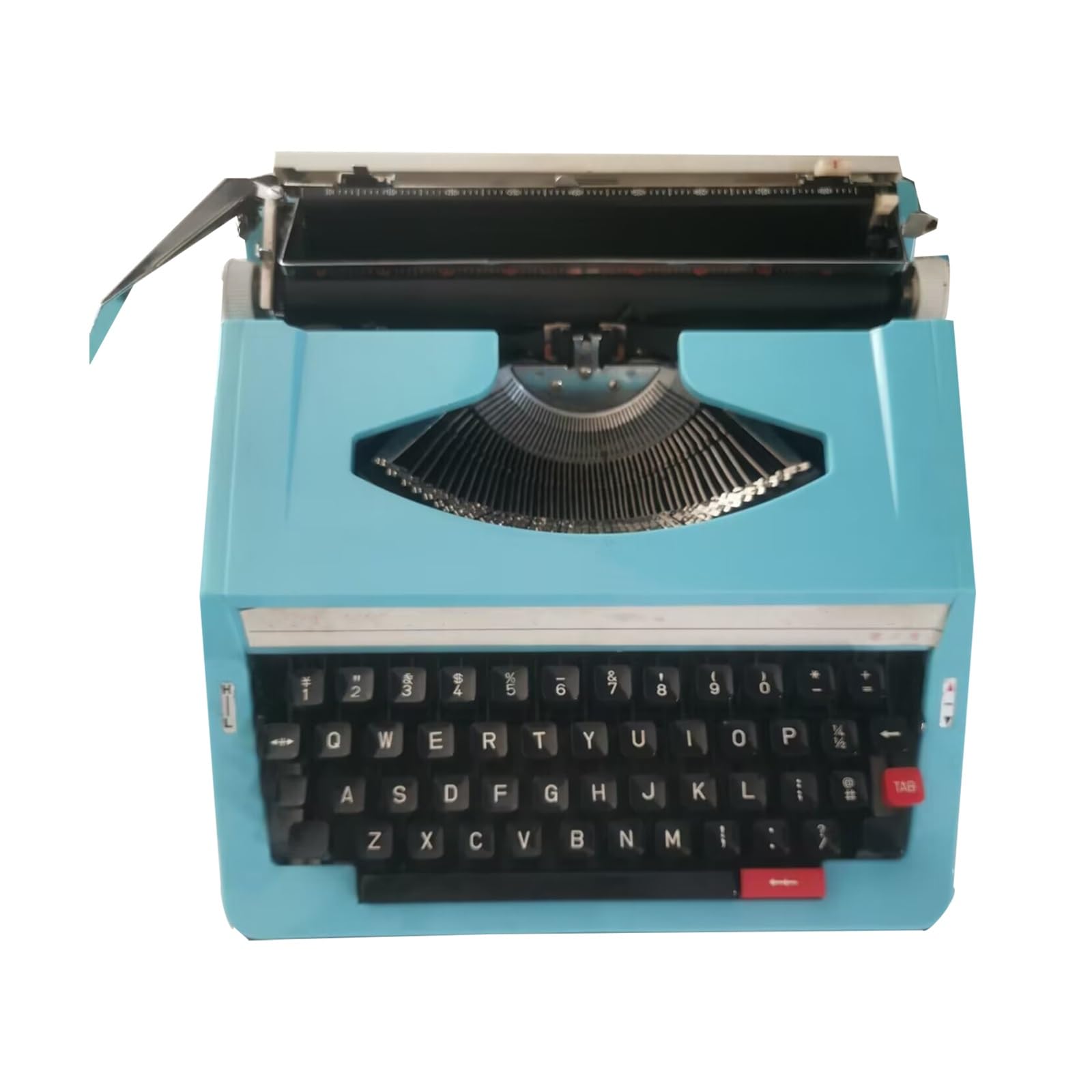 Legacy Manual Typewriter,Blue Traditional Portable Vintage Typewriter for Writing Letters and Vintage Collectible Present