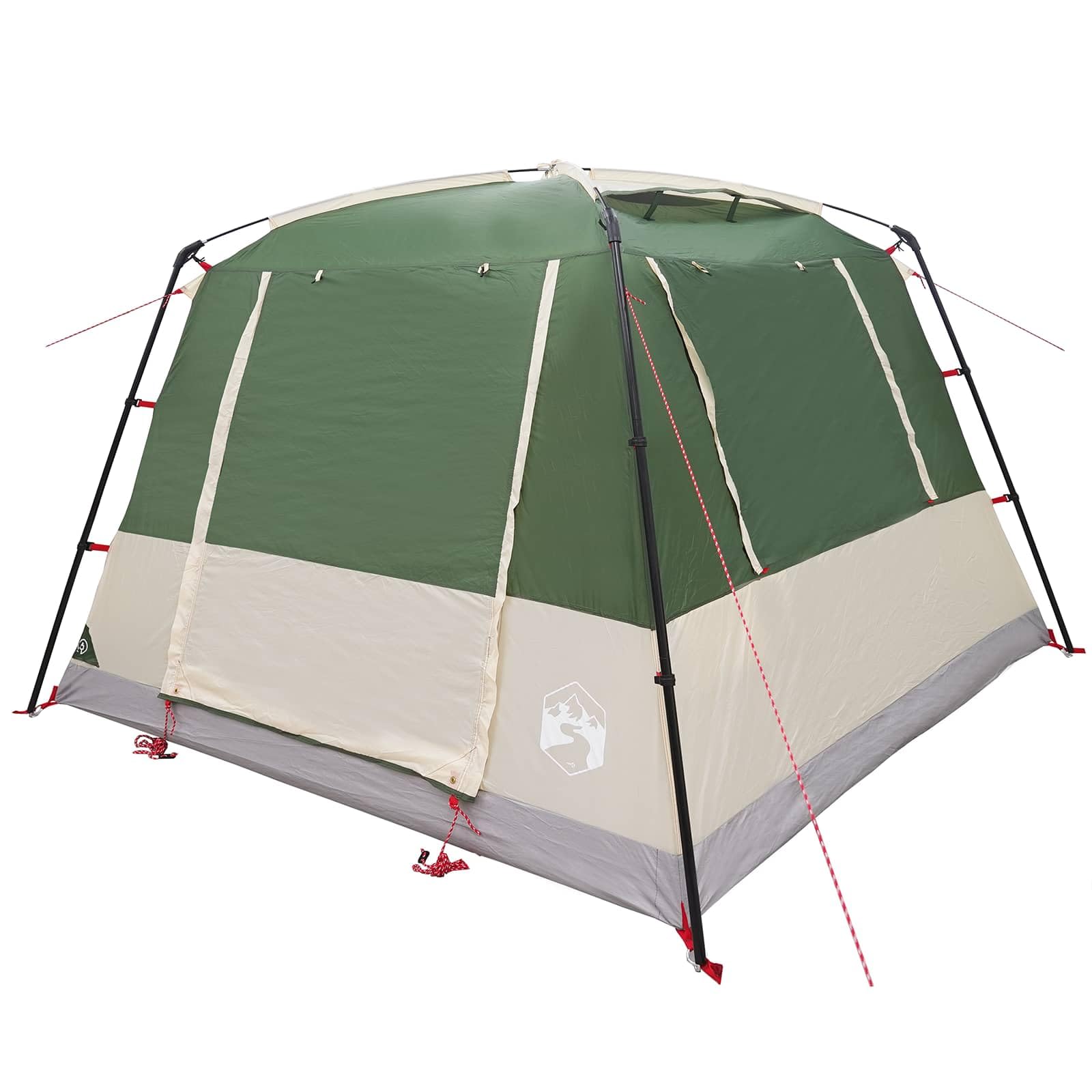 Toilettenzelt Grün wasserdicht aus 185T Polyester mit PU-Beschichtung, 310x310x221 cm, für 10 Personen, Campingzelt mit Belüftung, Outdoor Unterstand, einfach aufzubauen
