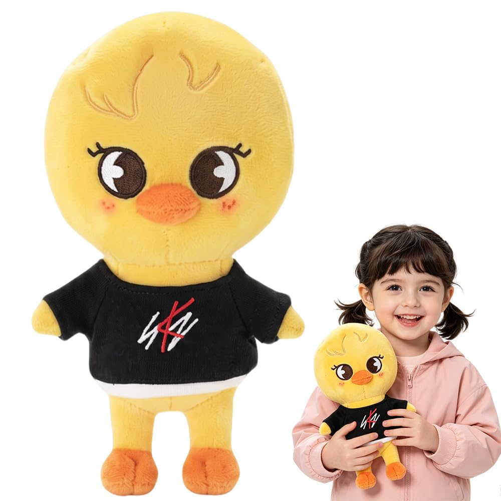 Foreverup Sk-zoo Plush, 20cm Mini Str-ay Kids Plush Toy, Cute Yellow Chicken Stuffed Animal Toys, Str-ay Kids Plushies, Ideal for Fan Collections and as a Gift for Fans (Chicken)