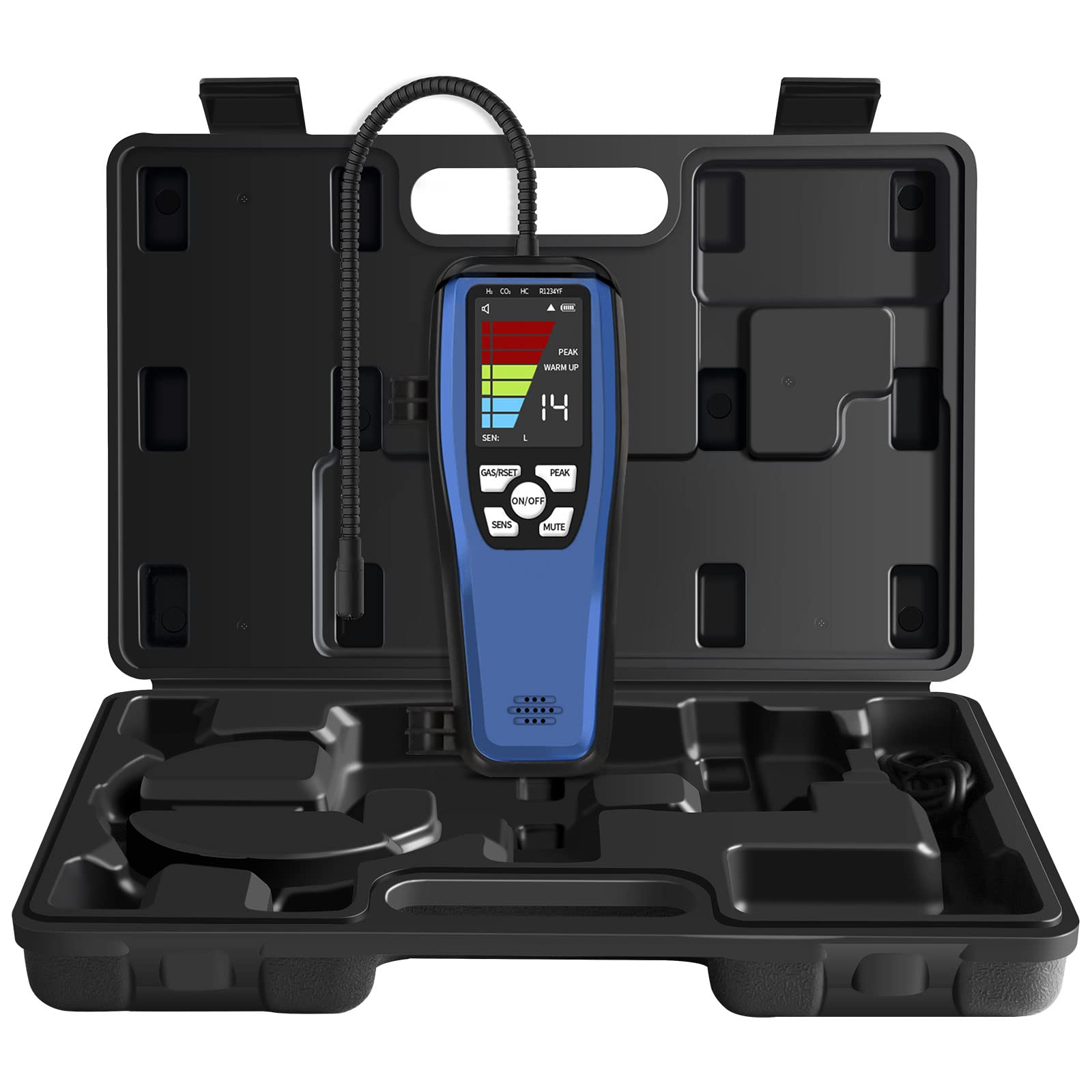 AprvtioALD-50 Combustible Gas Detector, Gas Leak Detector, Natural Gas Detector Gas Sniffer with 16-Inch Gooseneck, Audible & Visual Alarm with Mute Function, 3000mAh Rechargeable Battery