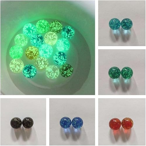 Miniatura 5 de 10 canicas que brillan en la oscuridad para niños canicas de cristal bola de vidrio luminosa para niños juegos de mármol bricolaje y decoración del