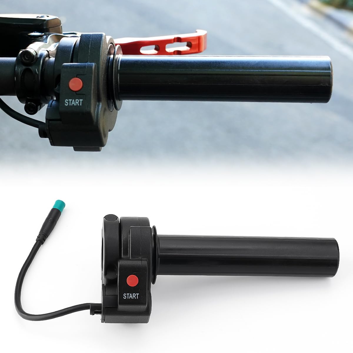 Throttle Grips Handlebar Assy for Talaria Sting MX3 MX4 MX4 EVO/EXPE, Electric Motorcycle Gas Throttle, E-Bike Turn Grip Accelerator Handle Twisting Acceleration for Talaria OEM Parts