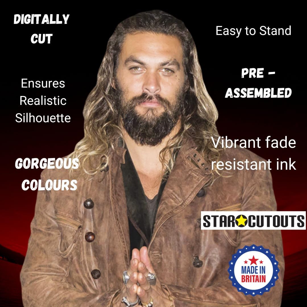 STAR CUTOUTS Jason Momoa Lifesize Cardboard Cutout with Free Mini Table Top Cut Out