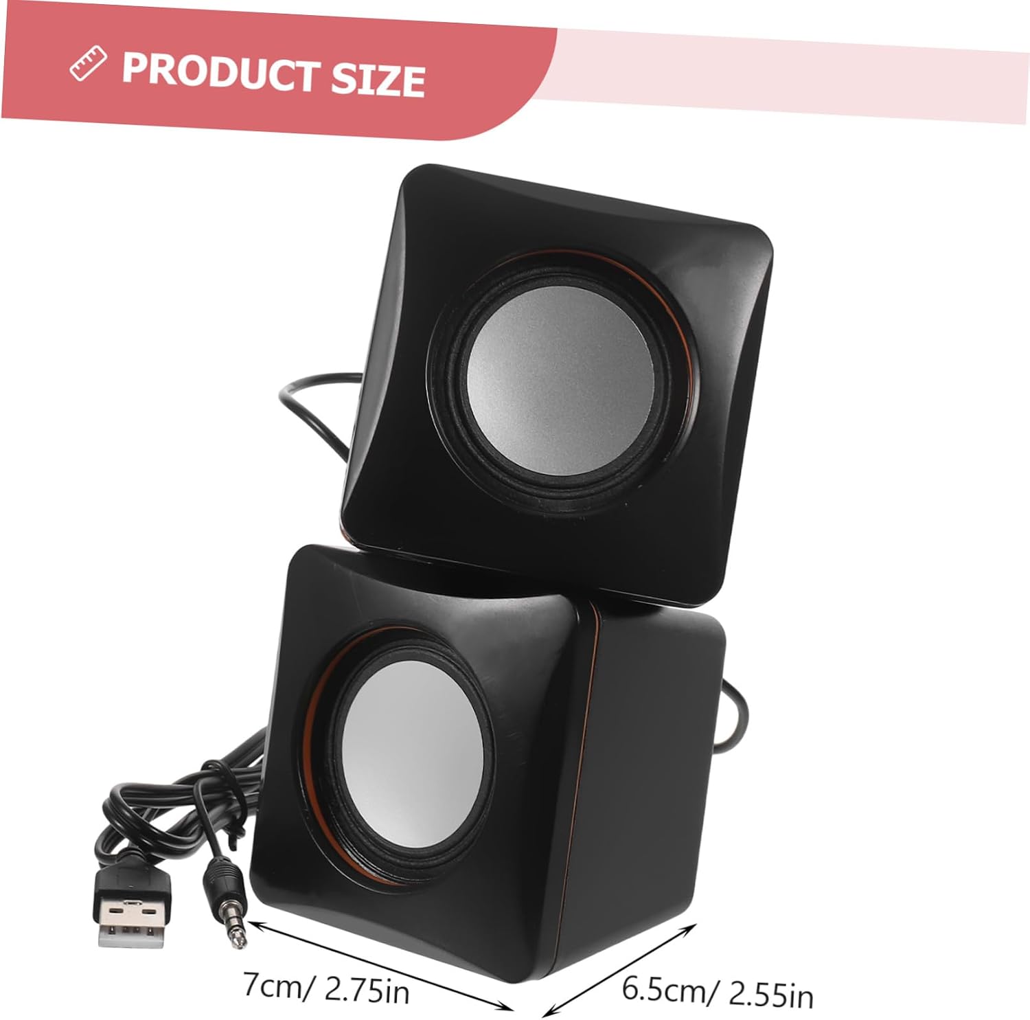 ARTIBETTER Small Desktop Computer Speakers USB-Powered Mini Audio Device for Laptop image 2