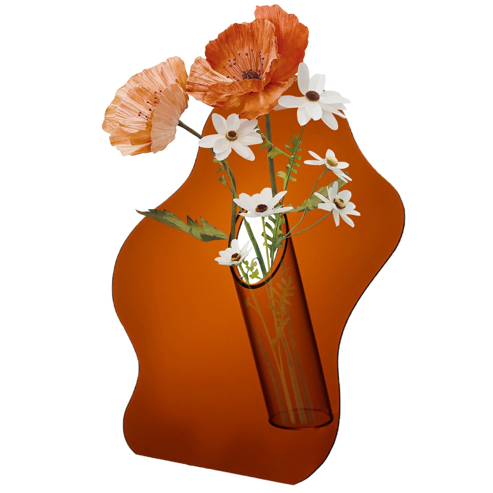 Vase à fleurs avec cadre en acrylique transparent pour décoration de table