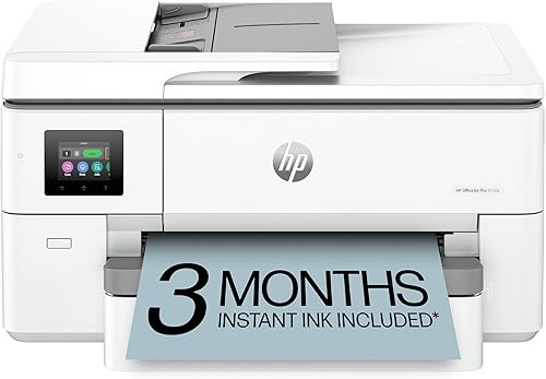 HP OfficeJet Pro 9720e Impresora inalámbrica de formato ancho todo en uno de inyección de tinta a color, imprime, escanea, copia, ADF, impresión a