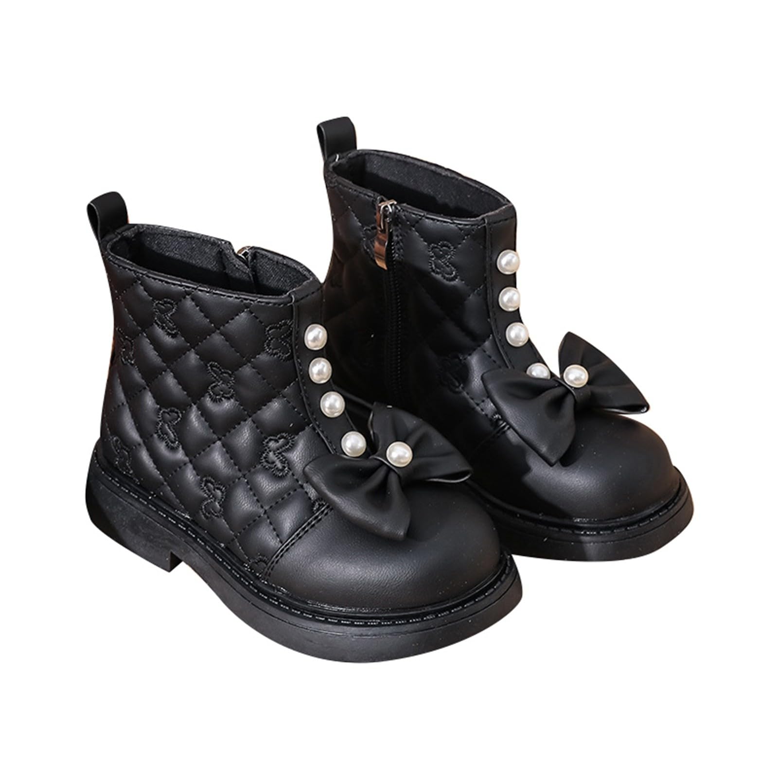 Bottines d'hiver pour fille et garçon avec zip bottes mi-mollet fourrées barefoot - 6