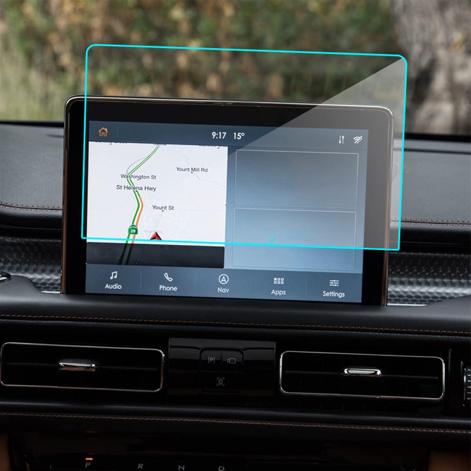 Verre trempé pour écran navigation voiture Lincoln Aviator 10.1 anti-choc