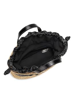 Amazon.com: Balmain, Mini Shuffle Raffia & Leather Top