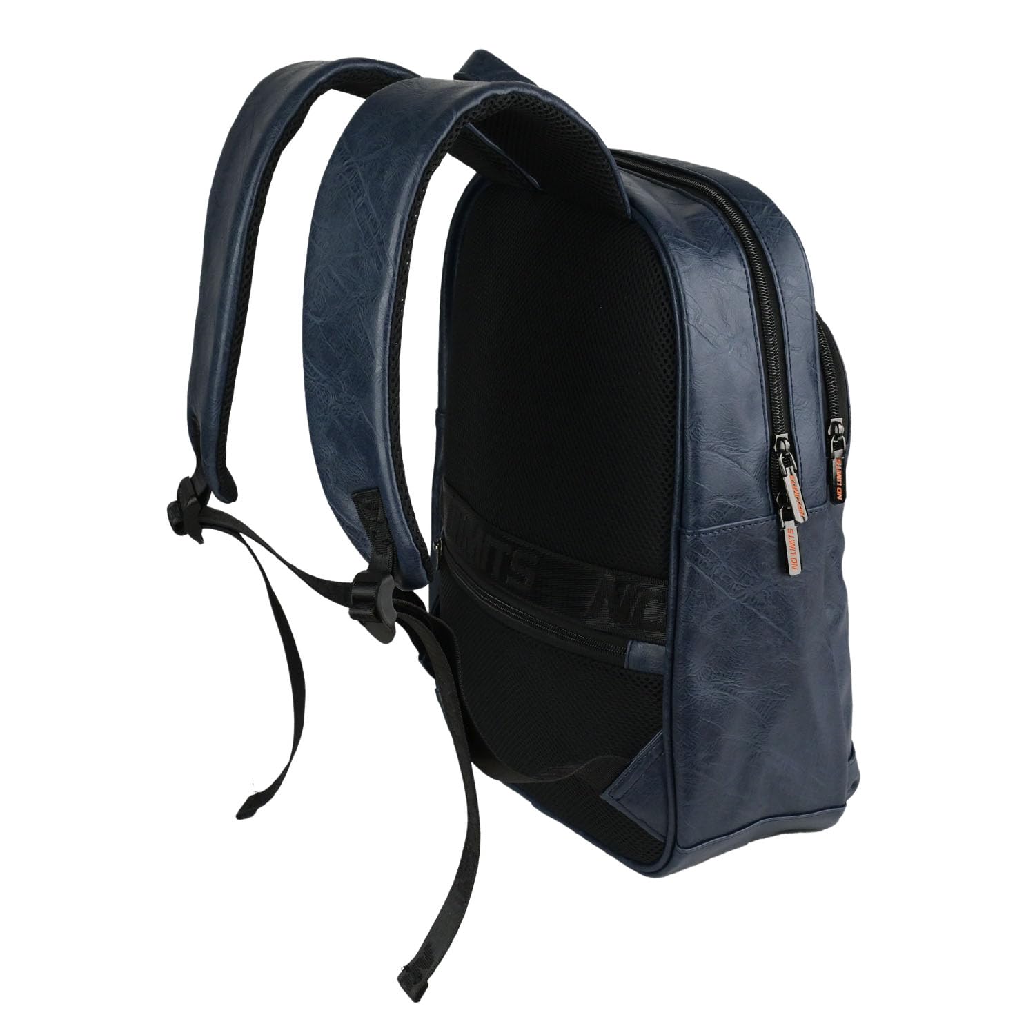 No Limits Zaino Porta PC/Laptop Uomo e Donna in PU, Impermeabile con Fodera Arancione, Ideale per Ufficio, Università e Viaggio, Blu
