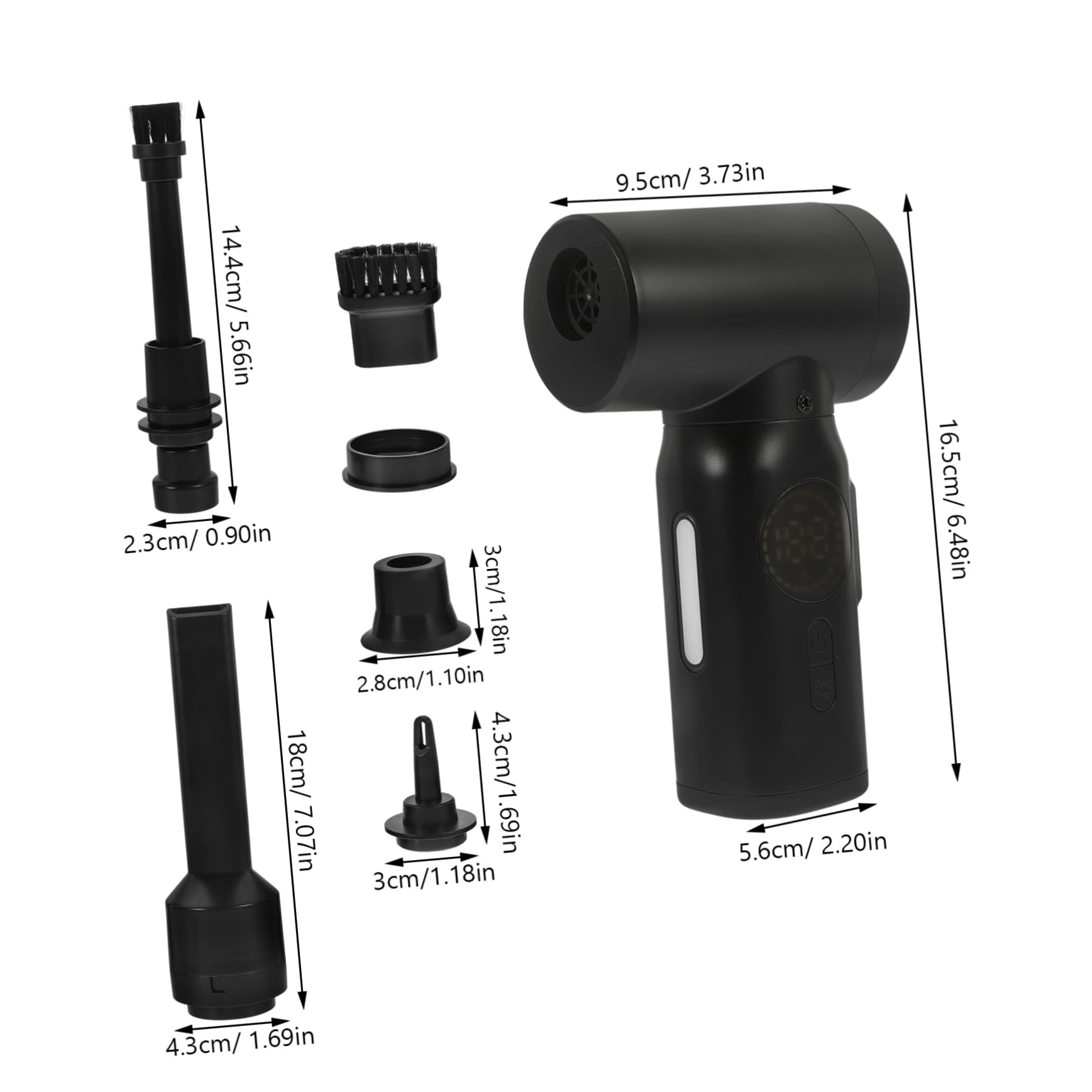 Angoily Multi-Functional Electric Air Blower Rechargeable Air Duster for Computer Car Sofa Keyboard Detachable Nozzles Design