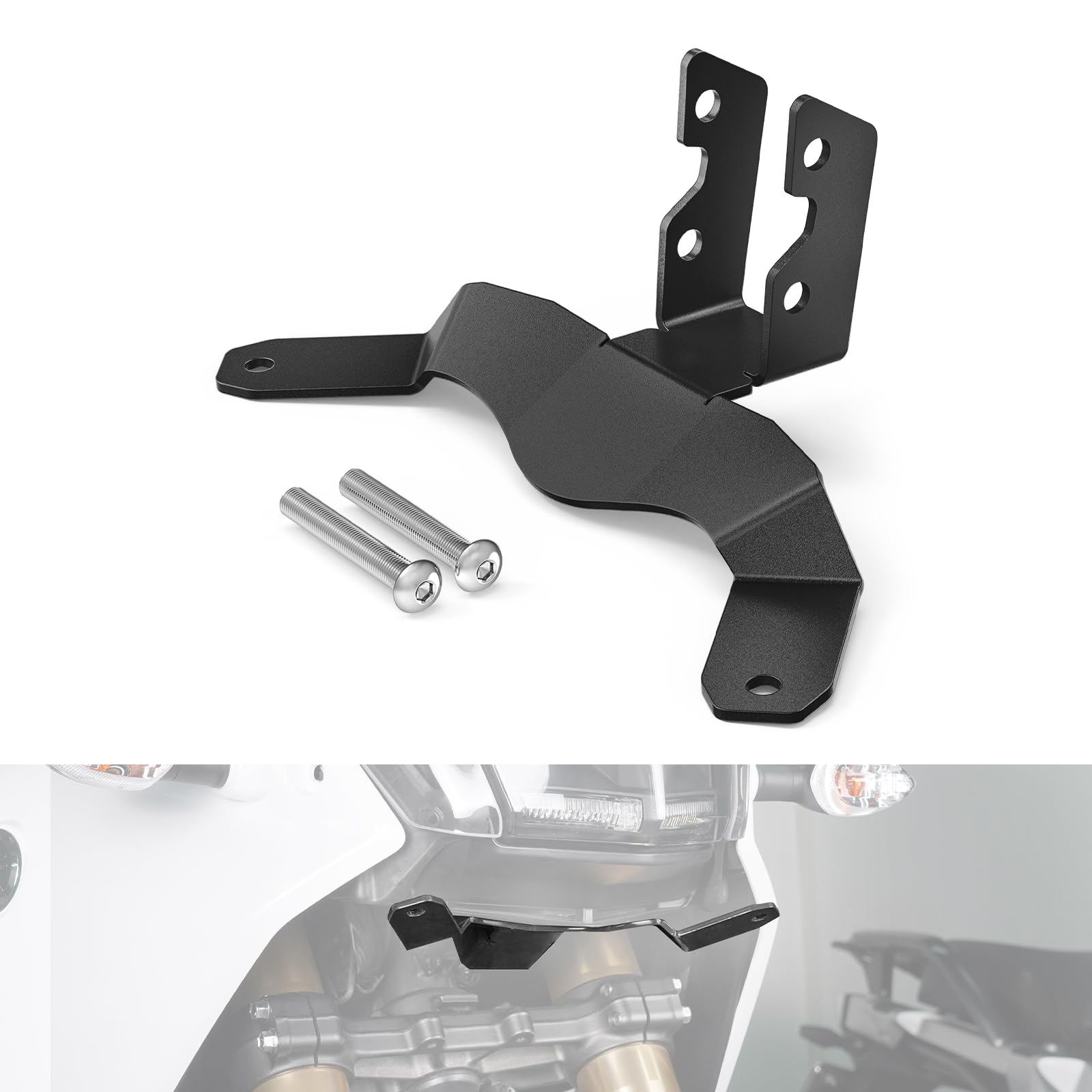 NICECNC Staffa per faretto ausiliaria staffa per fendinebbia compatibile with Tenere 700/XTZ700 2019-2023, Tenere 700 World Raid 2022, vedi montaggio, nero