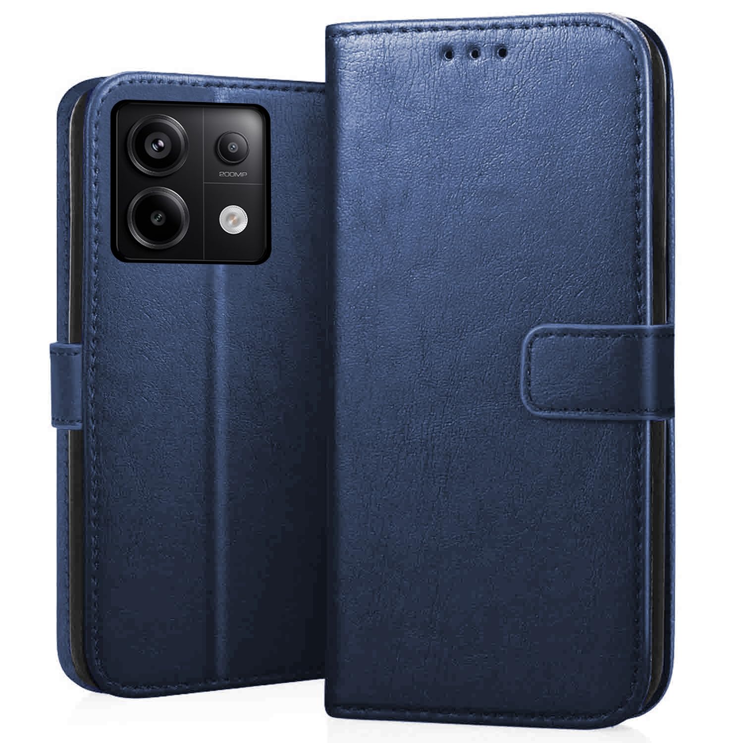 CEDO Redmi Note 13 (5G) Flip Cover | Leather Finish | Inside Pockets & Inbuilt Stand | Shockproof Wallet Style Magnetic Closure Back Case Flipcover (Blue) (B0CRPBQ88Y) Amazon Price History, Amazon Price Tracker