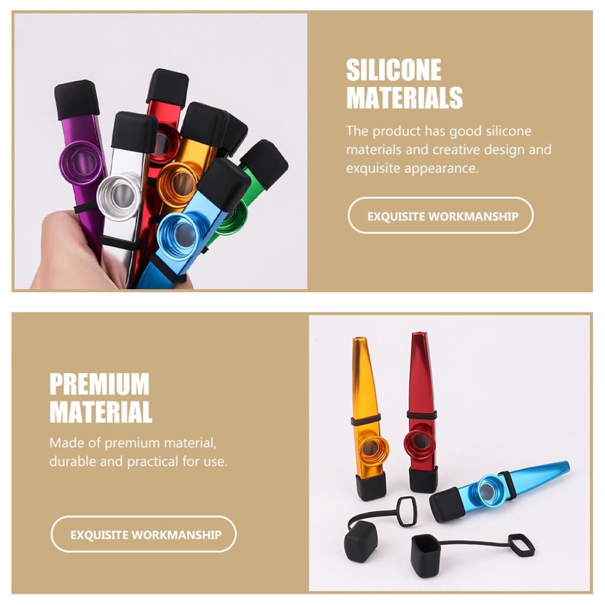 ifundom Protective Covers 6pcs Silicone Covers for Black Musical Instrument Accessory Lightweight Sturdy and Easy to Store