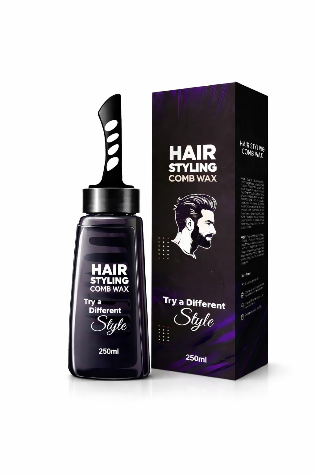 Hair Styling Comb Wax for Men, Strong Hold High Shine, 2-in-1 Styling Wax, 250ml-image-18